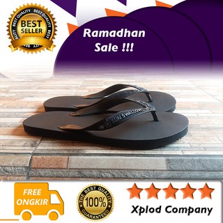 Promo Agustus Sandal  Jepit Jumbo Sun Swallow  Black Hitam  