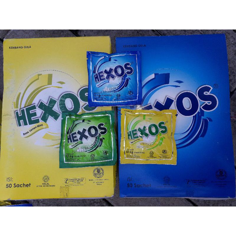 

permen hexos 1 box isi 50 sct