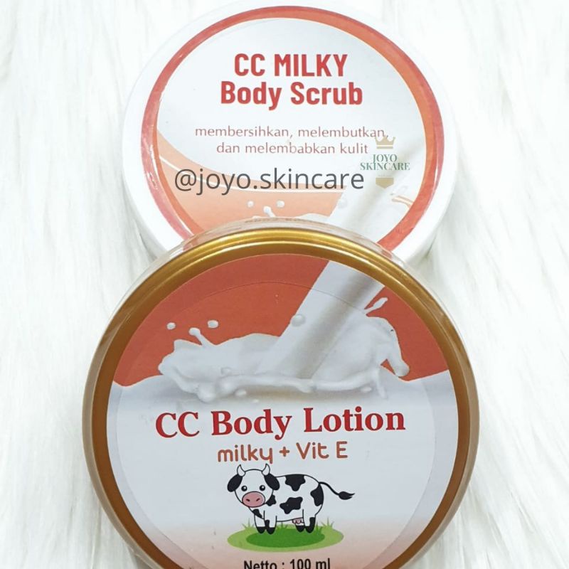 CC Body Lotion Milky &amp; CC Milky Body Scrub AMAN BPOM