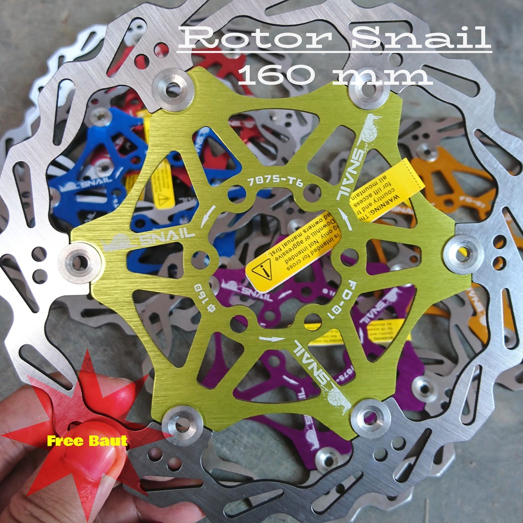 Floating Rotor Snail 160 mm 6 inch Disk Brake Piringan Cakram 6 bolts