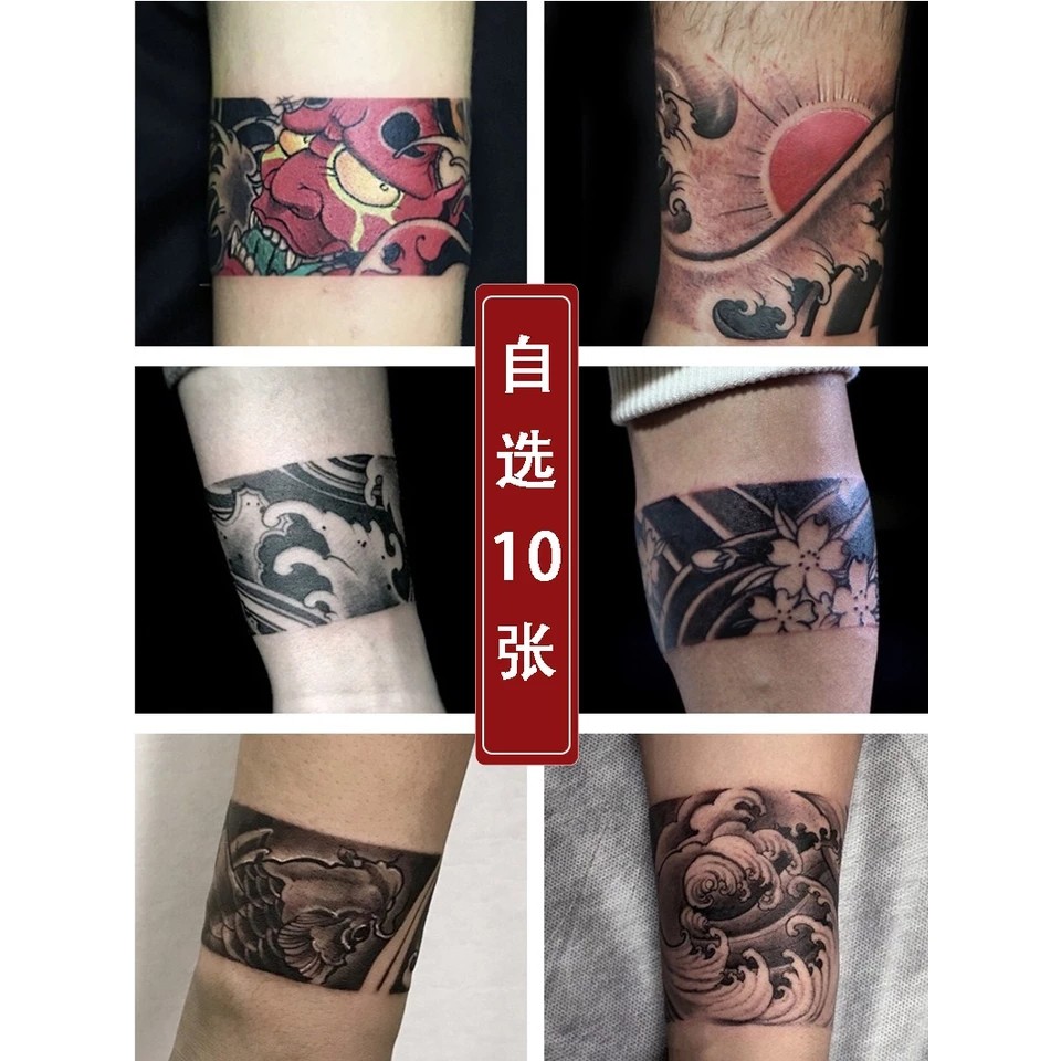 Tatto garis pergelangan lengan tangan dan kaki MODEL A