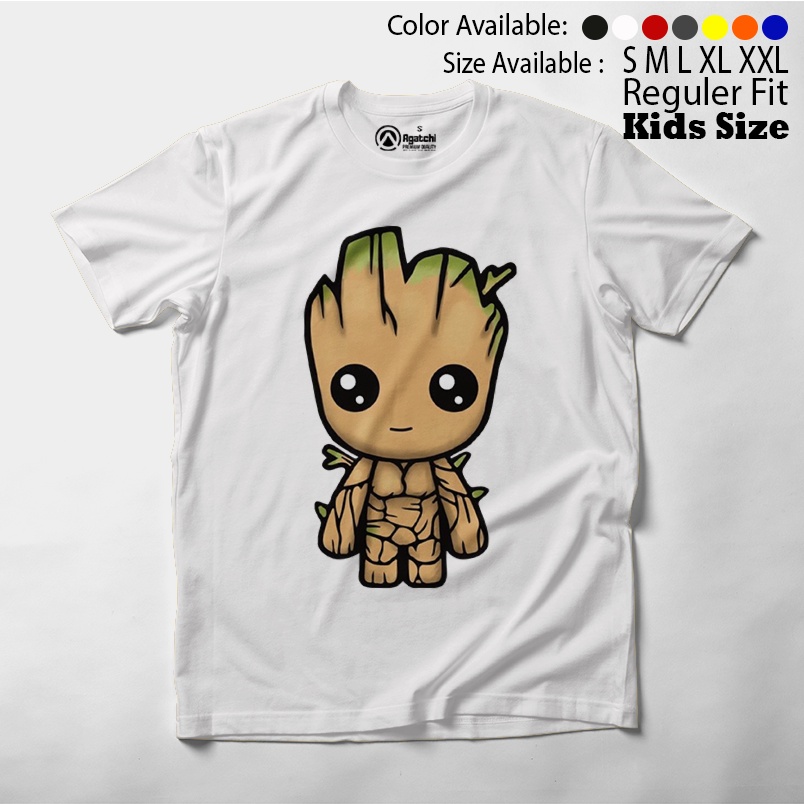 Baju Anak / Kaos Atasan Anak / Kids T Shirt Baby Marvel Chibi Kawaii Groot