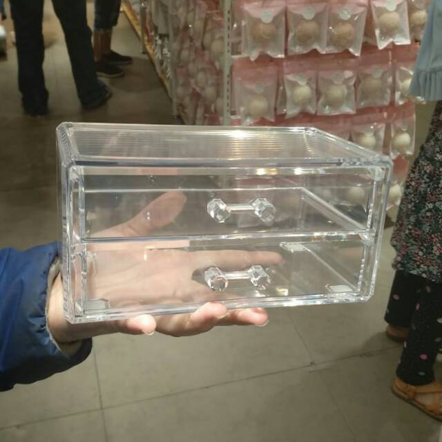 MINISO ACRYLIC DRAWER 2 SLOT MAKEUP ORGANIZER