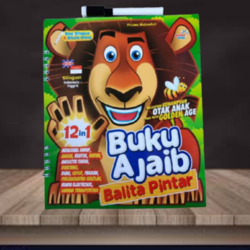 BUKU ANAK PAUD TK TULIS HAPUS 12 IN 1 BUKU AJAIB BALITA PINTAR