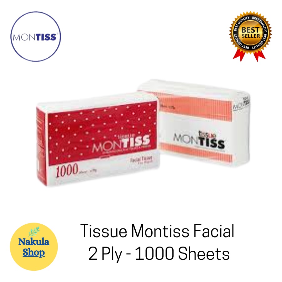 Tissue Tisu Kiloan Facial Montiss 1000 Sheets - 2 Ply