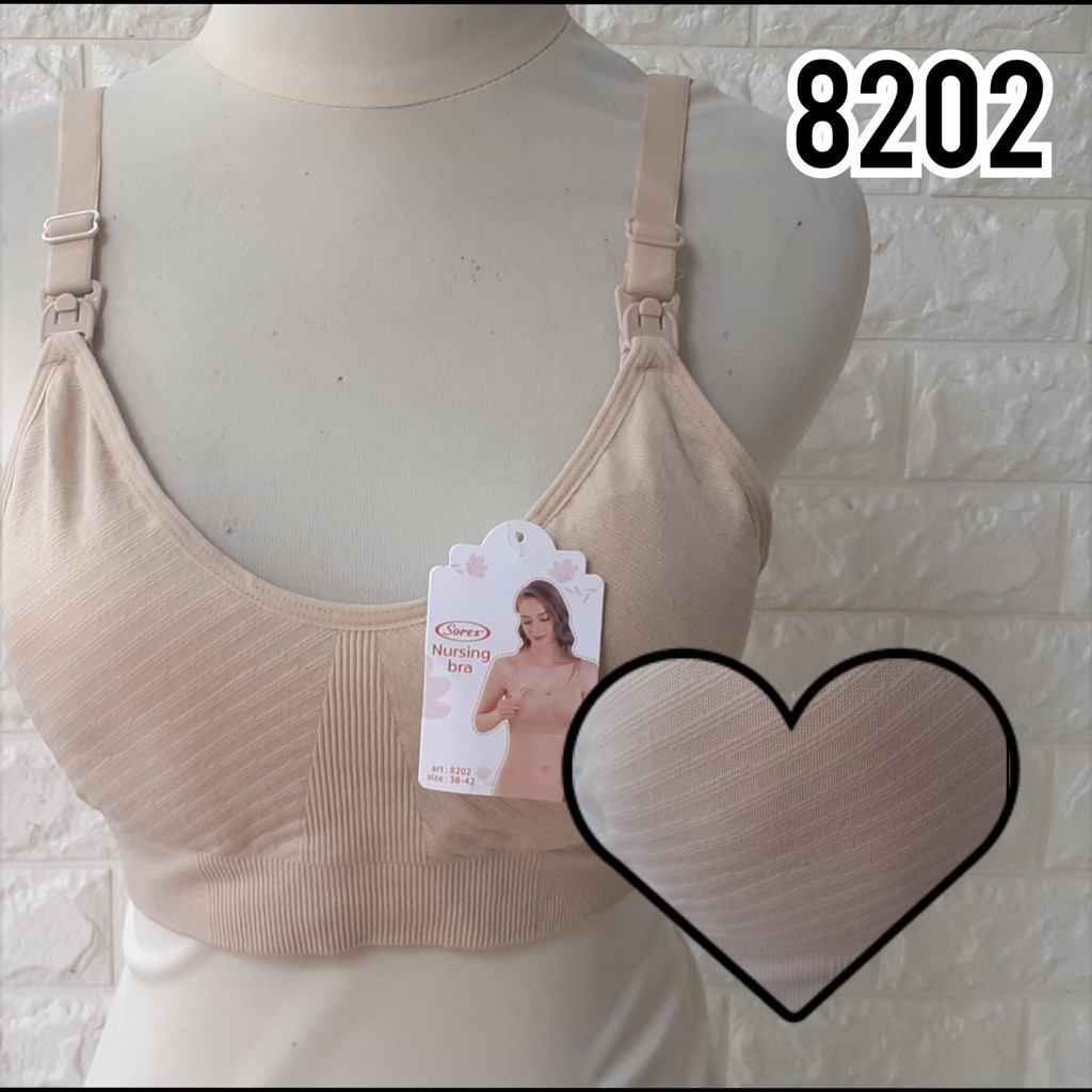 Bra Menyusui SOREX 8202 Tanpa Kawat Busa Tipis NURSING Bra Ibu Hamil Size 34 36 38 40 busa tipis N BTK Kait 3