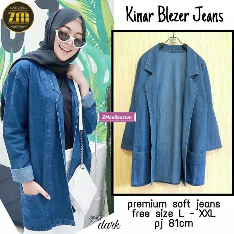 Kinar Blezer Jeans by ZM | Blazer Outer Murah