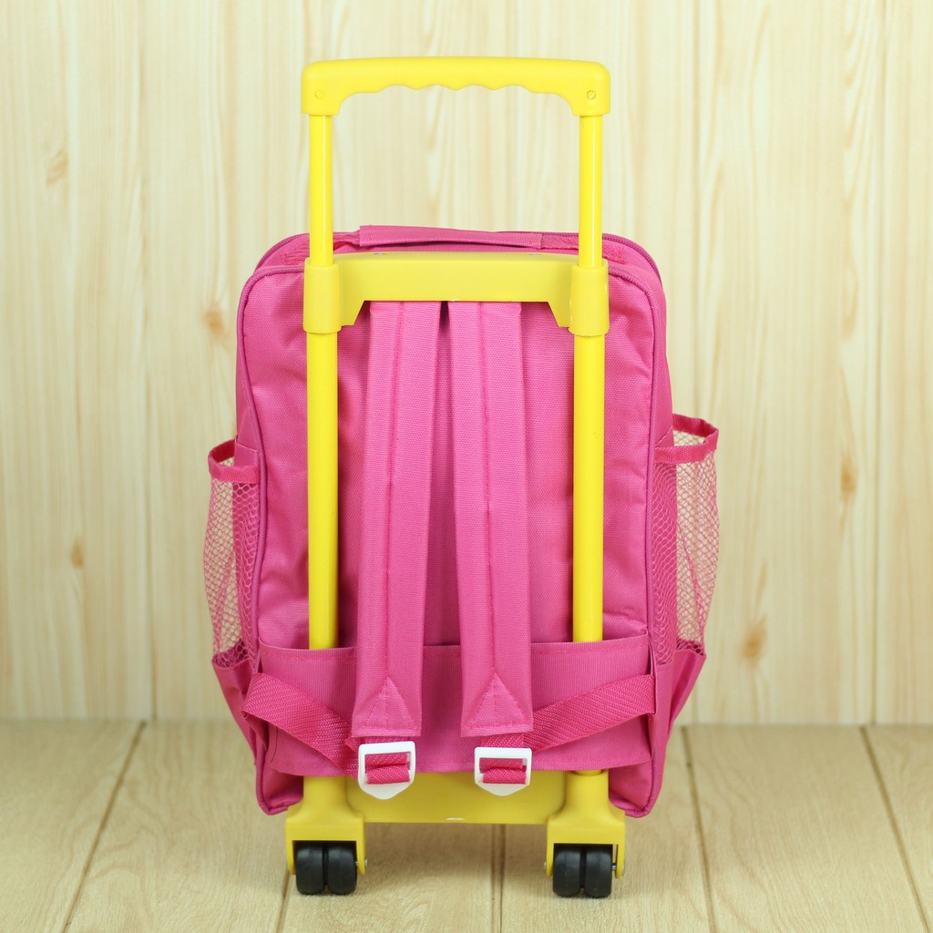 Ransel Dorong Anak Barbie Pink Tas Trolley Koper Anak Cewek Lucu Keren Kekinian Tas Sekolah PAUD TK