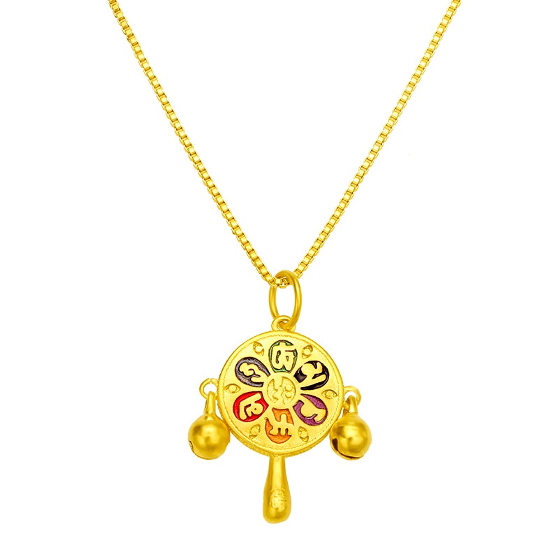Kalung Liontin 3D Lapis Emas Asli Kadar 375 Untuk Pria Dan Wanita