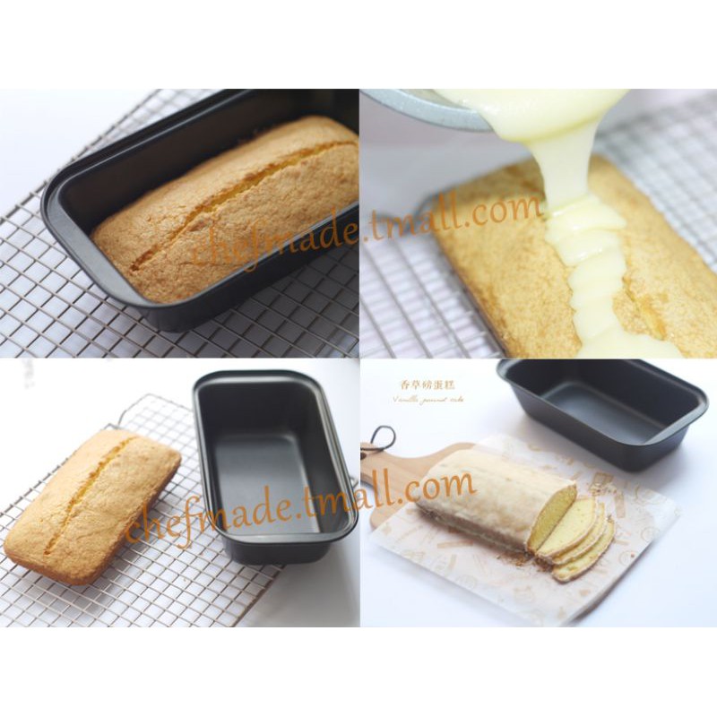 chefmade basic small loaf pan wk116259 Black / loyang roti kecil