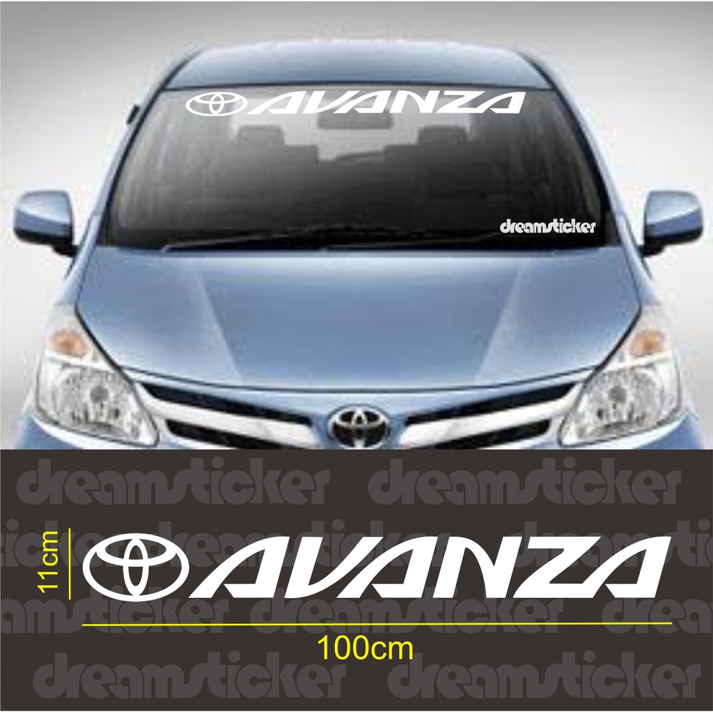 Sticker Kaca Depan Mobil Toyota Avanza Windshield Cutting Stiker Variasi Mobil Modifikasi
