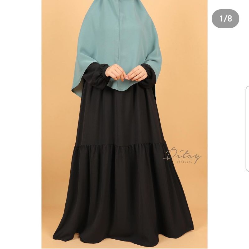 (booked) preloved lelia ditsy black marzan/mazen XL prewash only