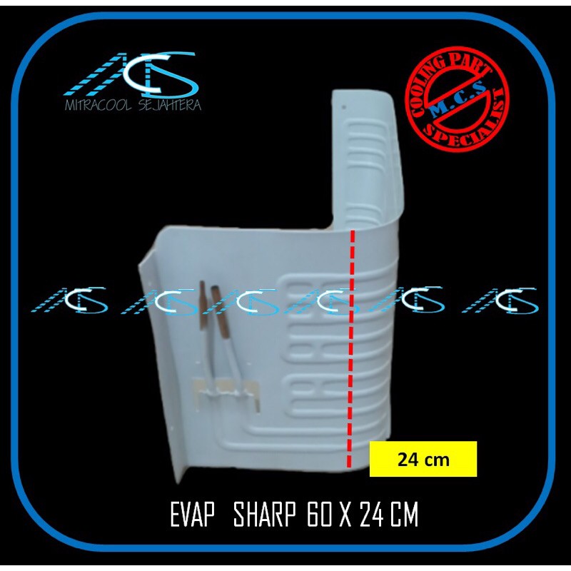Evaporator Kulkas Sharp 1 Pintu 60x24 /  Evap Kulkas Sharp 1 Pintu 60 x 24 Original/Epap Sharp