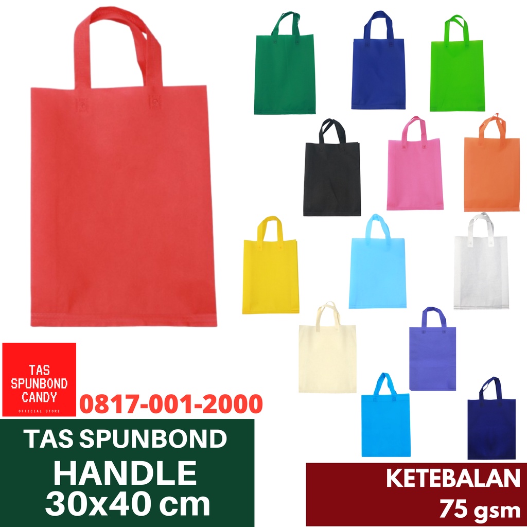 

TAS SPUNBOND HANDLE 30x40 cm CHECKOUT SABLON