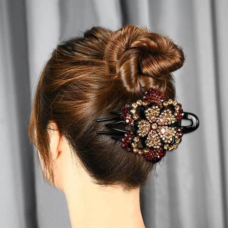 Jepit rambut korea elegan sanggul wanita premium full kresital original import