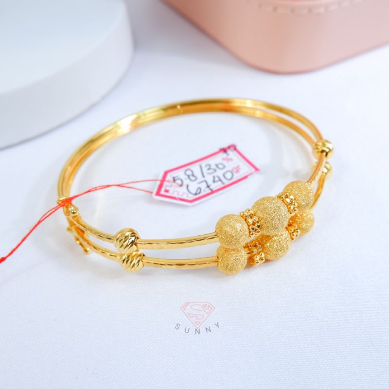 GELANG BOBA EMAS ASLI 300%/6K