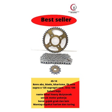 Bisa COD Gear set ger set girset Suprapit new kharisma Supra x 125 Blade Blade fi Revo Revo fi ger