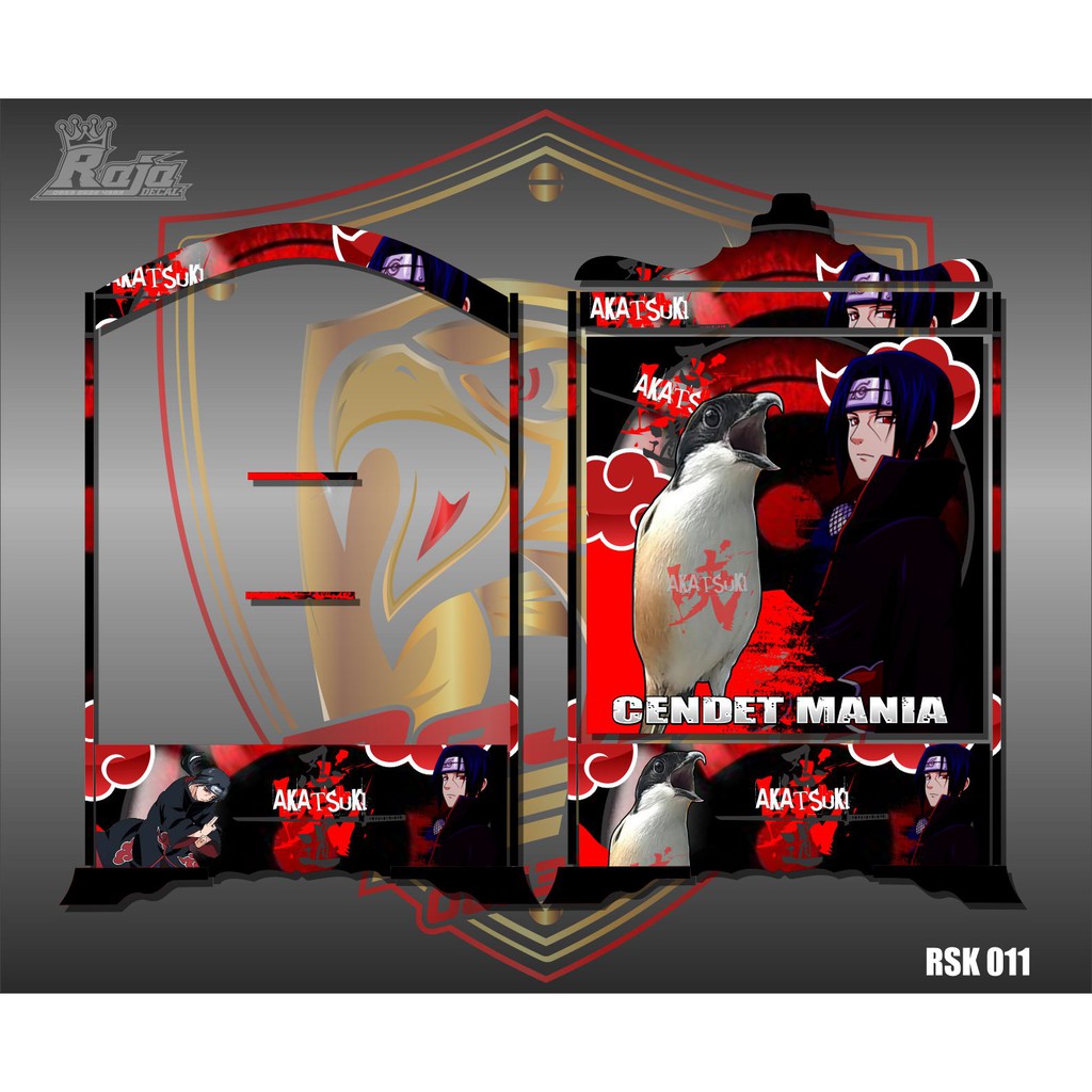 Decal Sticker Sangkar Burung Kosan Desain Cendet Mania