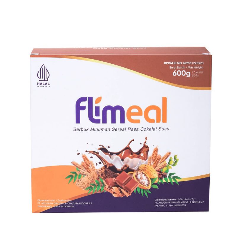 

FLIMEAL BY FLIMTY 1BOX 12 SACHET MEAL REPLACEMENT MINUMAN DIET SEREAL BPOM ORIGINAL