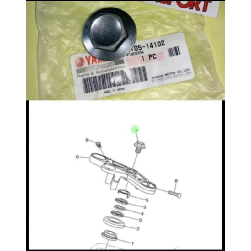 Baut segitiga atas yamaha R25 MT25 original Yamaha