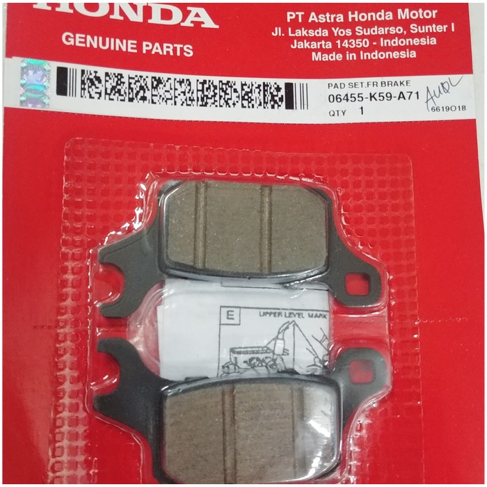 Kampas Rem Depan Vario 150 2018 2019 New Original Honda