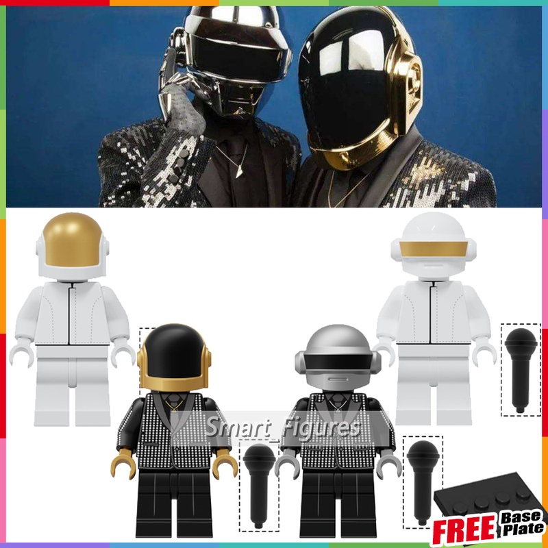 Mainan Balok Bangunan Mini Figure Daft Punk Prancis Band Musik Menari KT1063 Untuk Koleksi Hadiah