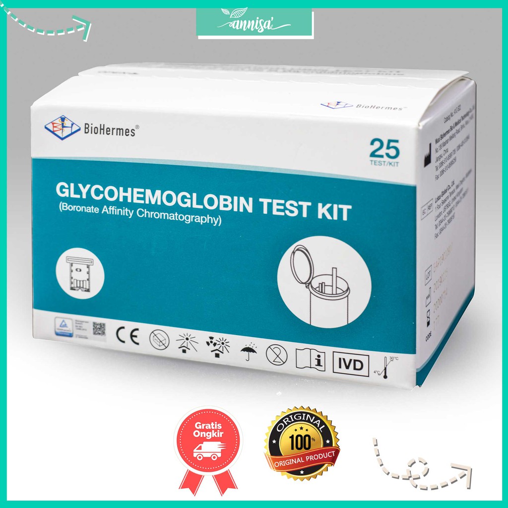 Reagent Strip Test Gula Darah HbA1C Biohermes