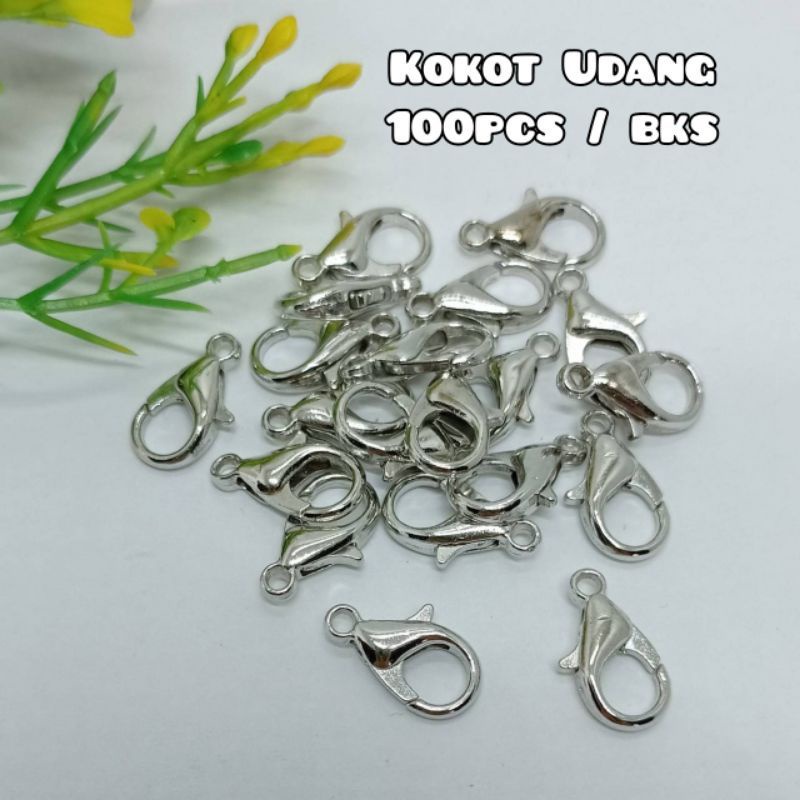 100Pcs Kokot udang 14mm  16mm Kokot Udang 100 pcs 12mm Kokot Udang 14mm  Pengait Udang Kait Lobster 