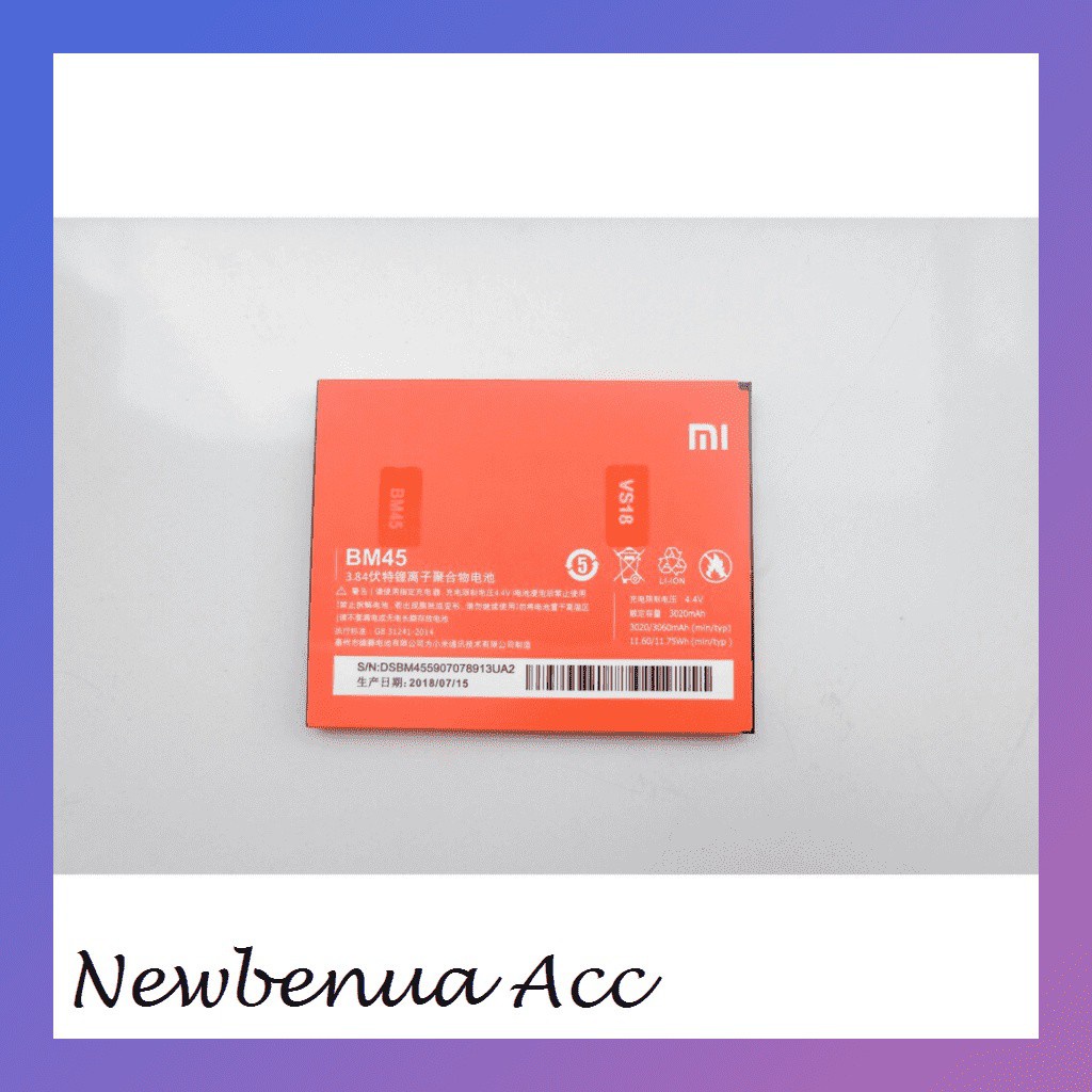 Battery Baterai Batre Xiaomi Redmi Note 2/BM 45/BM45/BM-45