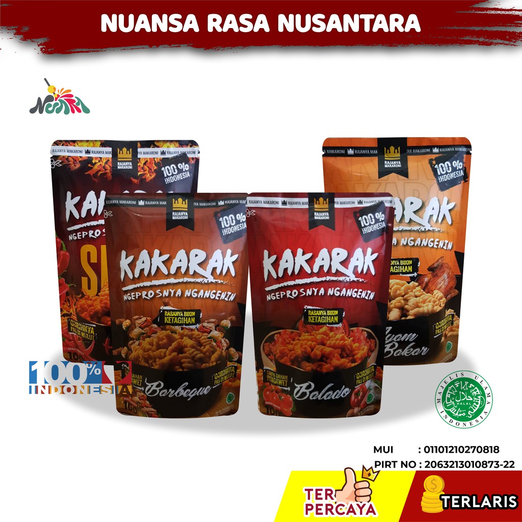 

[ TERLARIS & TERPERCAYA ] Makaroni KAKARAK 100gr - Cemilan Lezat Nikmat Khas Bandung Cimahi Termurah 1