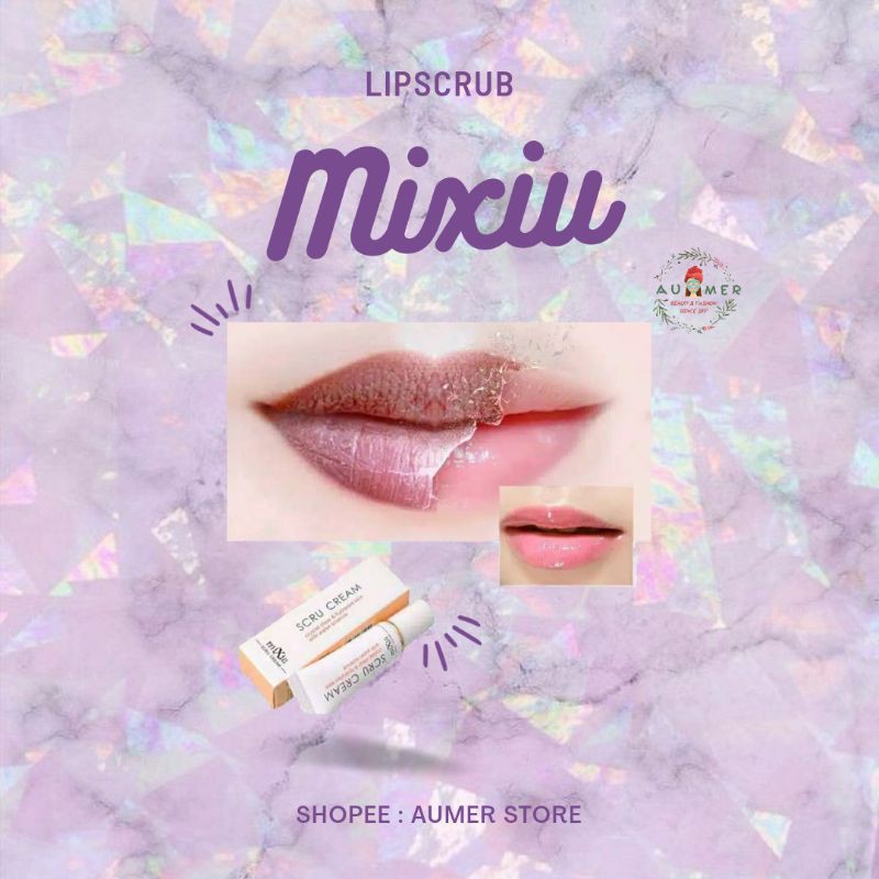 MIXIU SCRU CREAM PEMBERSIH KULIT BIBIR LIP SCRUB LIP MOISTURIZING SCRUB GEL PROPOLIS