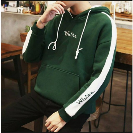 HOODIE OUTERWEAR PRIA WHITE SWEATER PRIA PUTIH MOCA HITAM