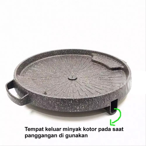 Suggo Bulgogi Grill Pan 32cm Alat Panggang Korea Anti Lengket Panci Wajan Pemanggang BBQ Pan