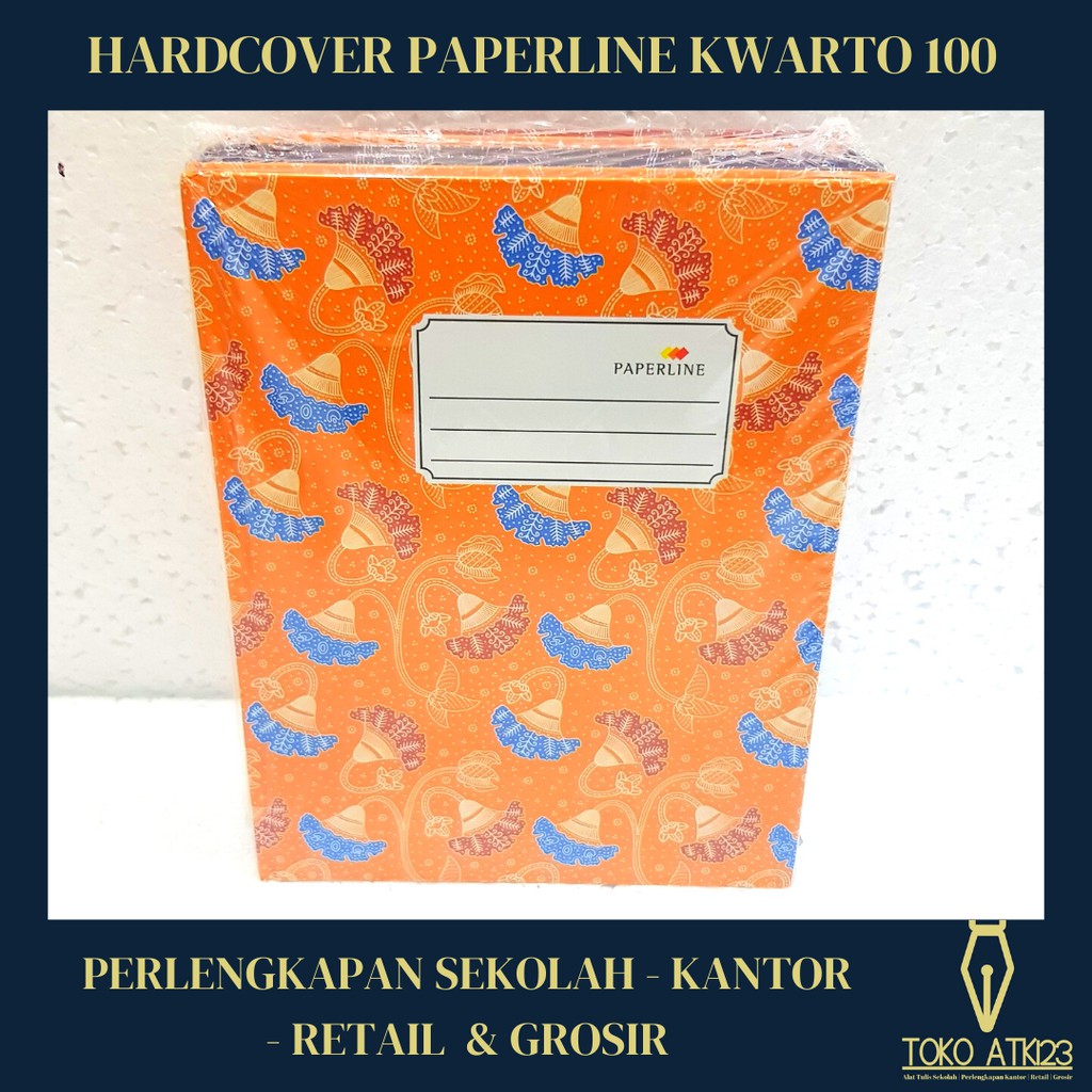 Buku Hardcover Quarto / Kwarto Merk Paperline Isi 100 Lembar