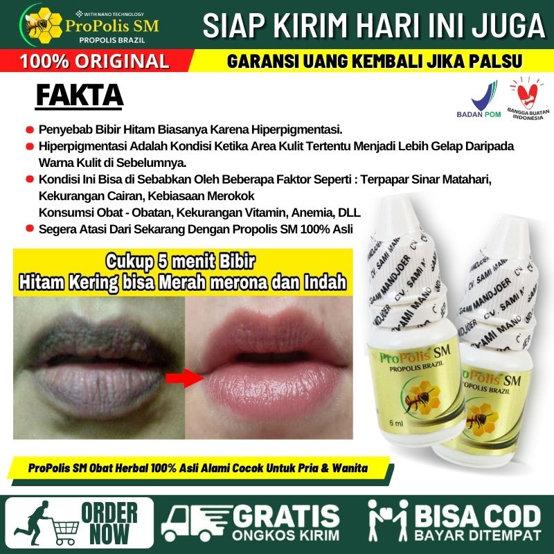 Obat Oles Pencerah Bibir Hitam Untuk Pria & Wanita 100% Asli, Obat Pemerah Bibir Pria Perokok, Obat 