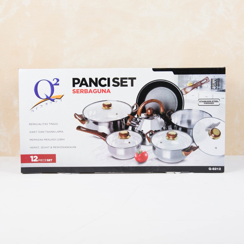 Q2 Panci Set Serbaguna - Panci Set Lengkap Merk Q2