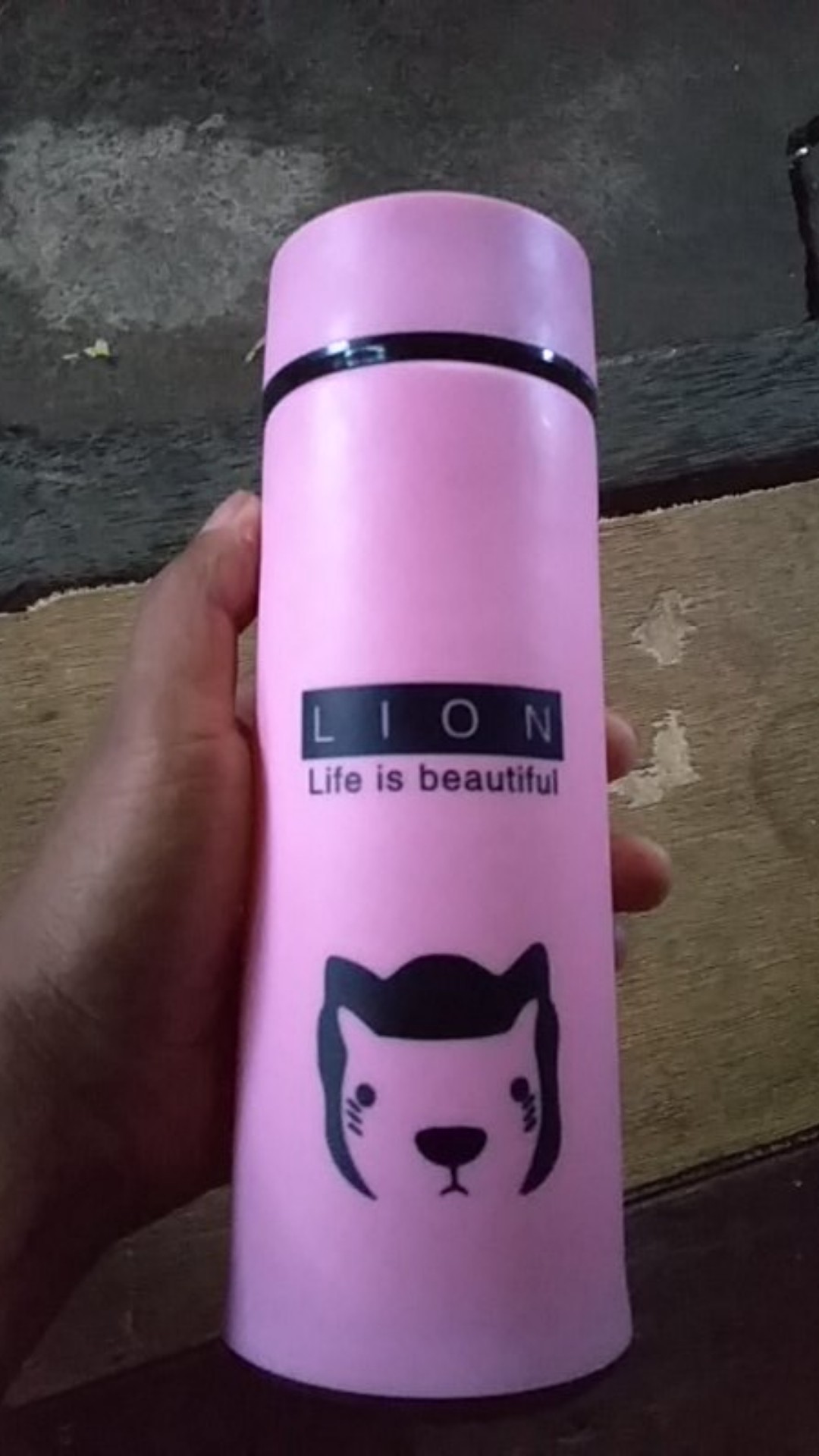 Botol Termos Life Kaca Botol Minum Kaca Anak Pelindung Plastik Gambar Animal Hewan 450ml Warna Murah