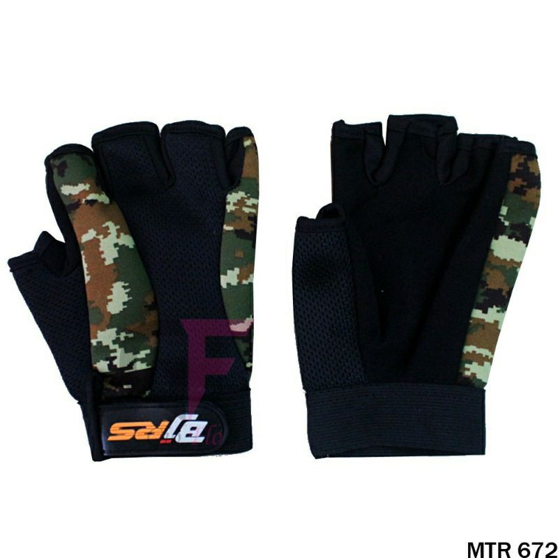 Sarung tangan bjrs army grosiran gowes gym fitness motor touring biker