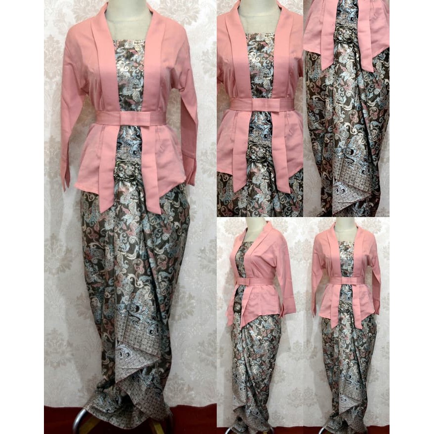 Jual Kebaya Kutu Baru Kombinasi Rok Lilit Modern Shopee Indonesia