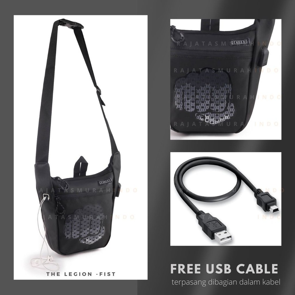 Tas Selempang Pria / Wanita GEAR BAG 13128 - THE LEGION 2 IN 1 PORT SLINGBAG