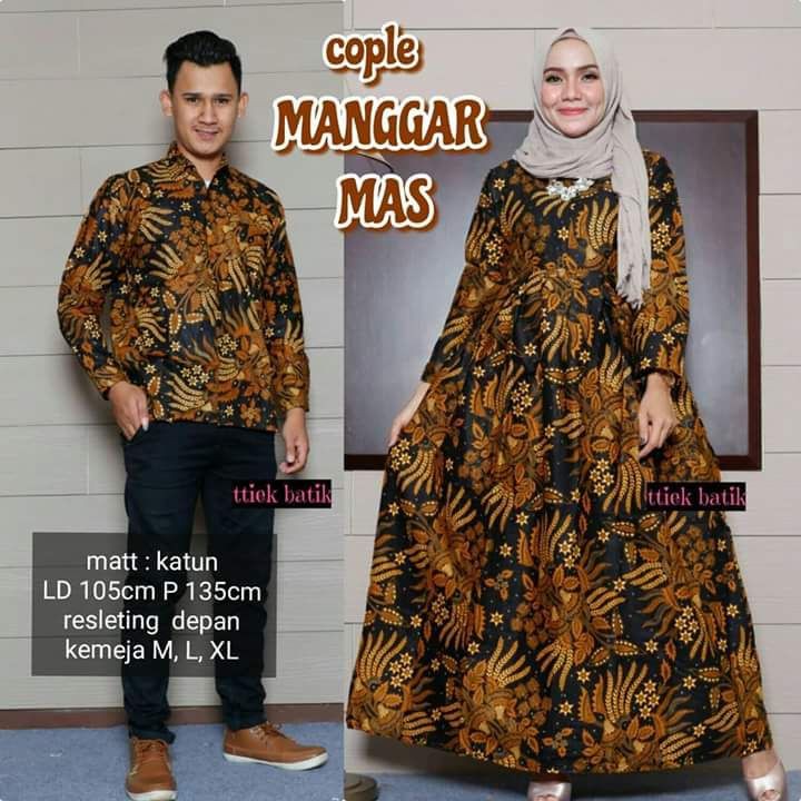 CPO48 baju couple batik pekalongan kemejabatik tunik gamis grosir