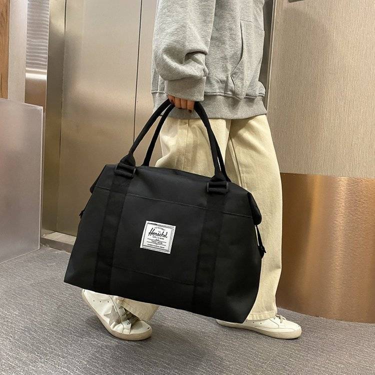 Tas travel kanvas, tas bagasi portabel berkapasitas besar, tas latihan yoga