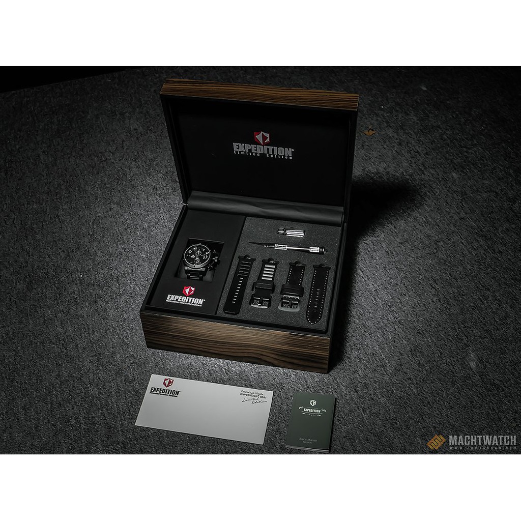 Expedition Limited Edition EXF-6381-LMTDIPBASL Man Black Dial Black Stainless Steel