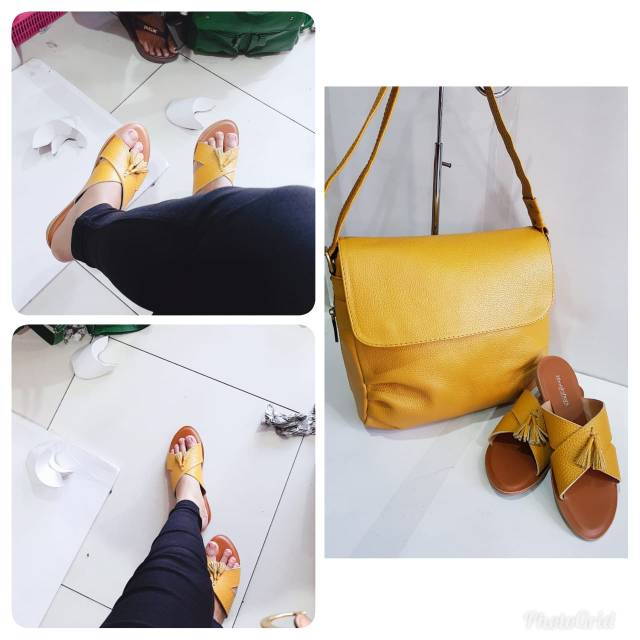 Set tas dan sendal papirut wanita