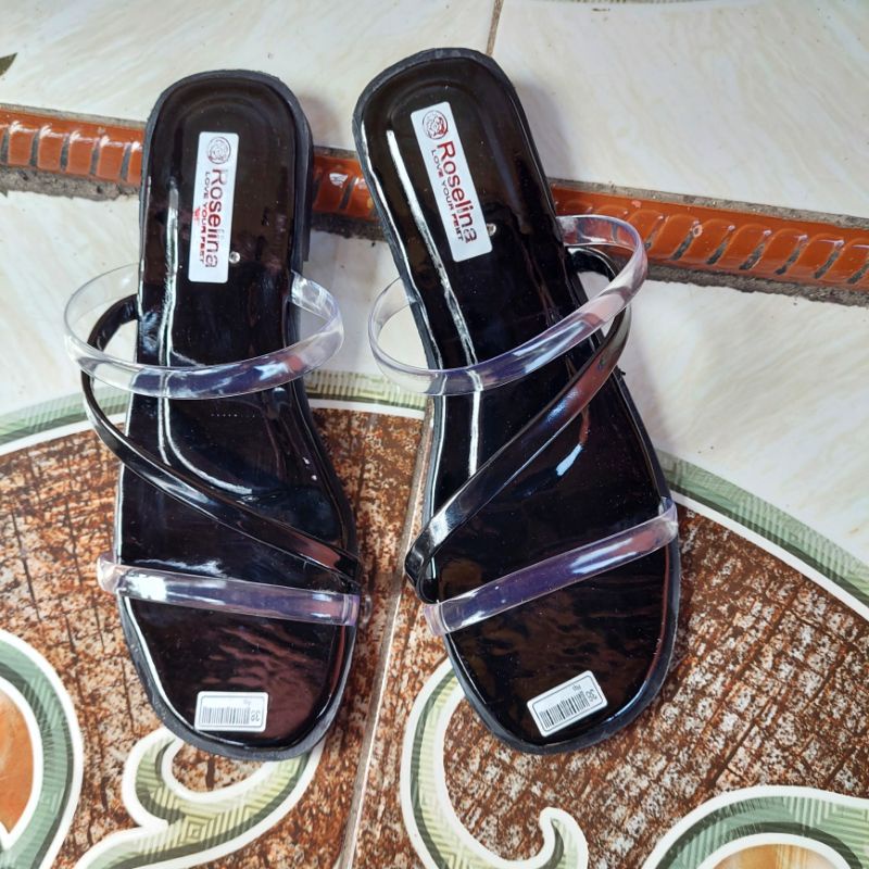 YONGYOHANA Sandal Teplek Tali Jelly Bening Kode 03 / Sendal Wanita Terbaru