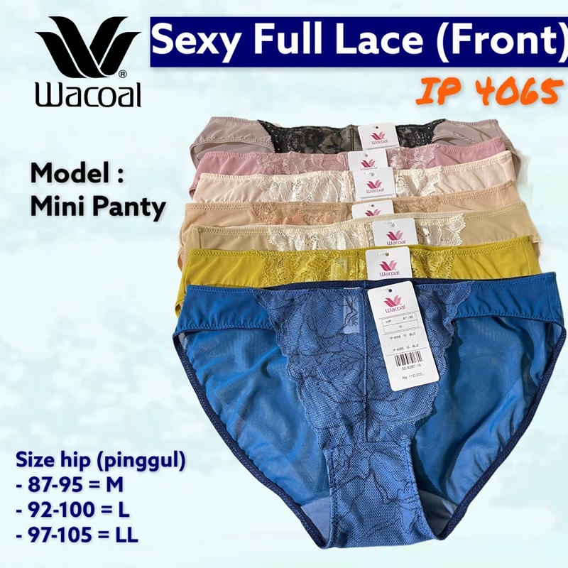 Wacoal Sexy Mini Panty Full Lace (depan) IP 4065 Celana Dalam