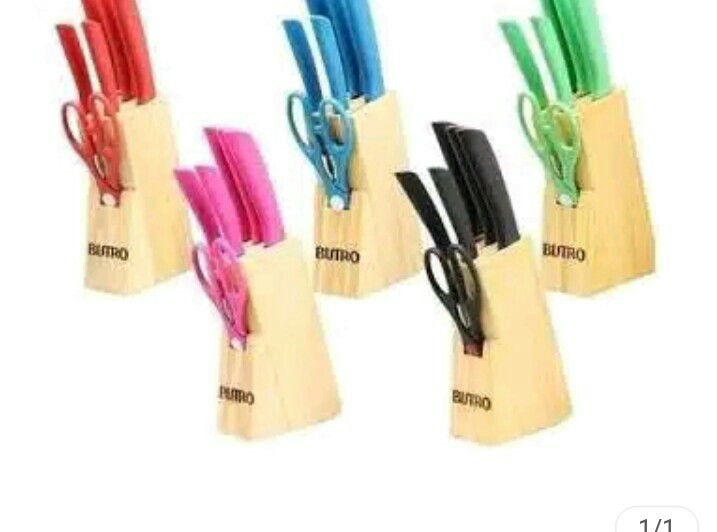 Bistro Bo1318 Pisau Set Stainles Gagang Warna