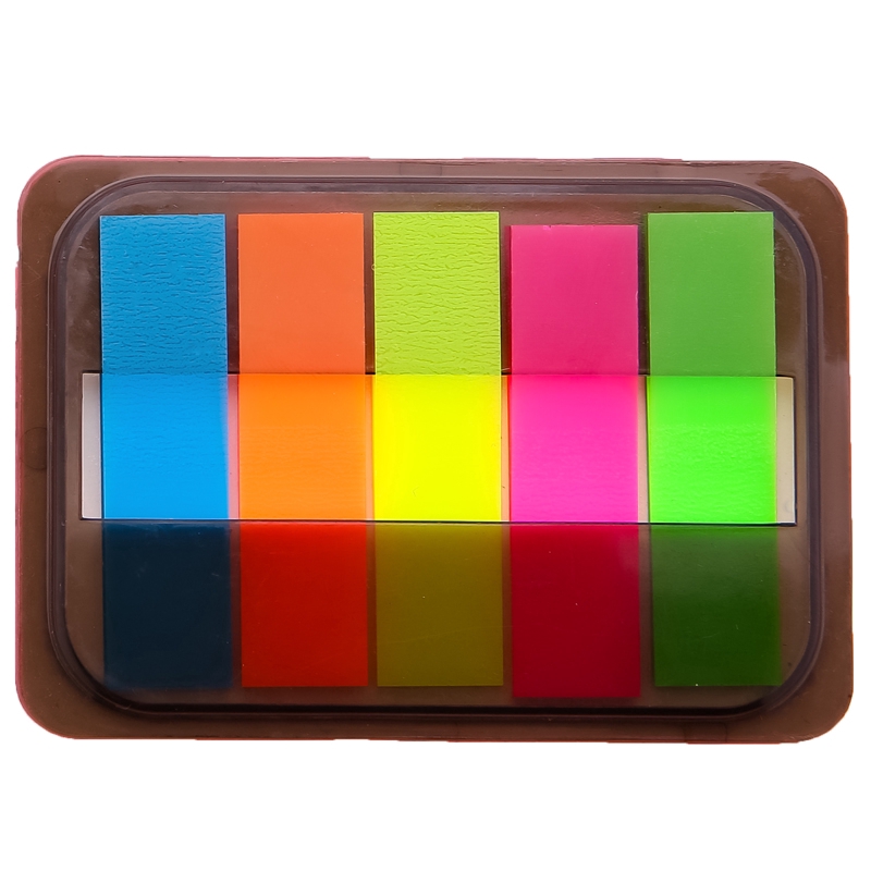 5 Colors Fluorescent Sticky Notes Instruction Classification Index Labels Sticker Student Stationery