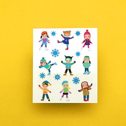

POTATOO SET SKATING KIDS Temporray Tatto Sticker