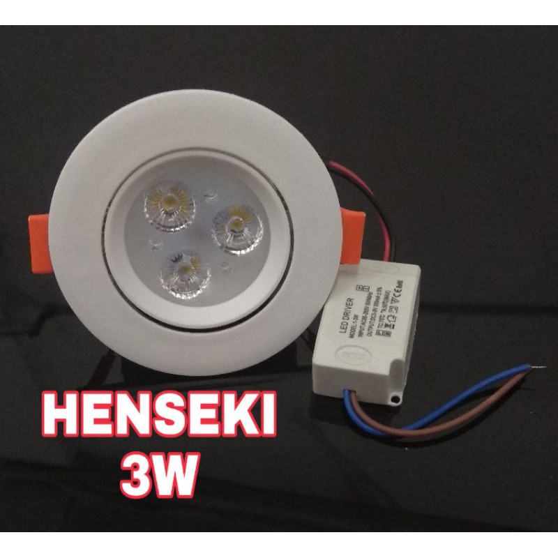 Lampu Downlight LED 3W 3Mata HENSEKI